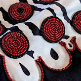 HERMES Precieux Brazil - Brandebourg Beaded Embroidered Twill Silk Stole Made in India, RARE! A20201238