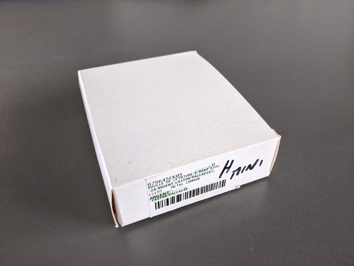 HERMES Plated Silver and Palladium "Mini H" 24 mm Buckle, BNEW in White Box.