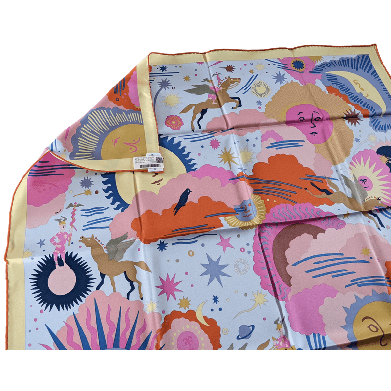 HERMES [CXXX] Au Royaume d'Helios Vintage Silk Carre 70 x 70 cm