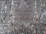 HERMES Etoupe Alphabet Russe by E. Miroshnichenko Twill 90 x 90 cm