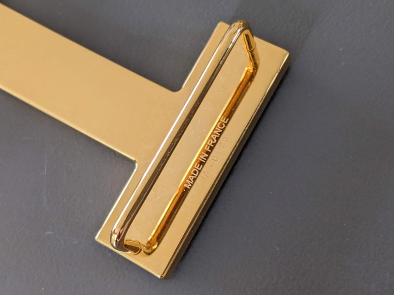 Hermes Plated Gold Quizz Buckle H 32mm in Pochette!