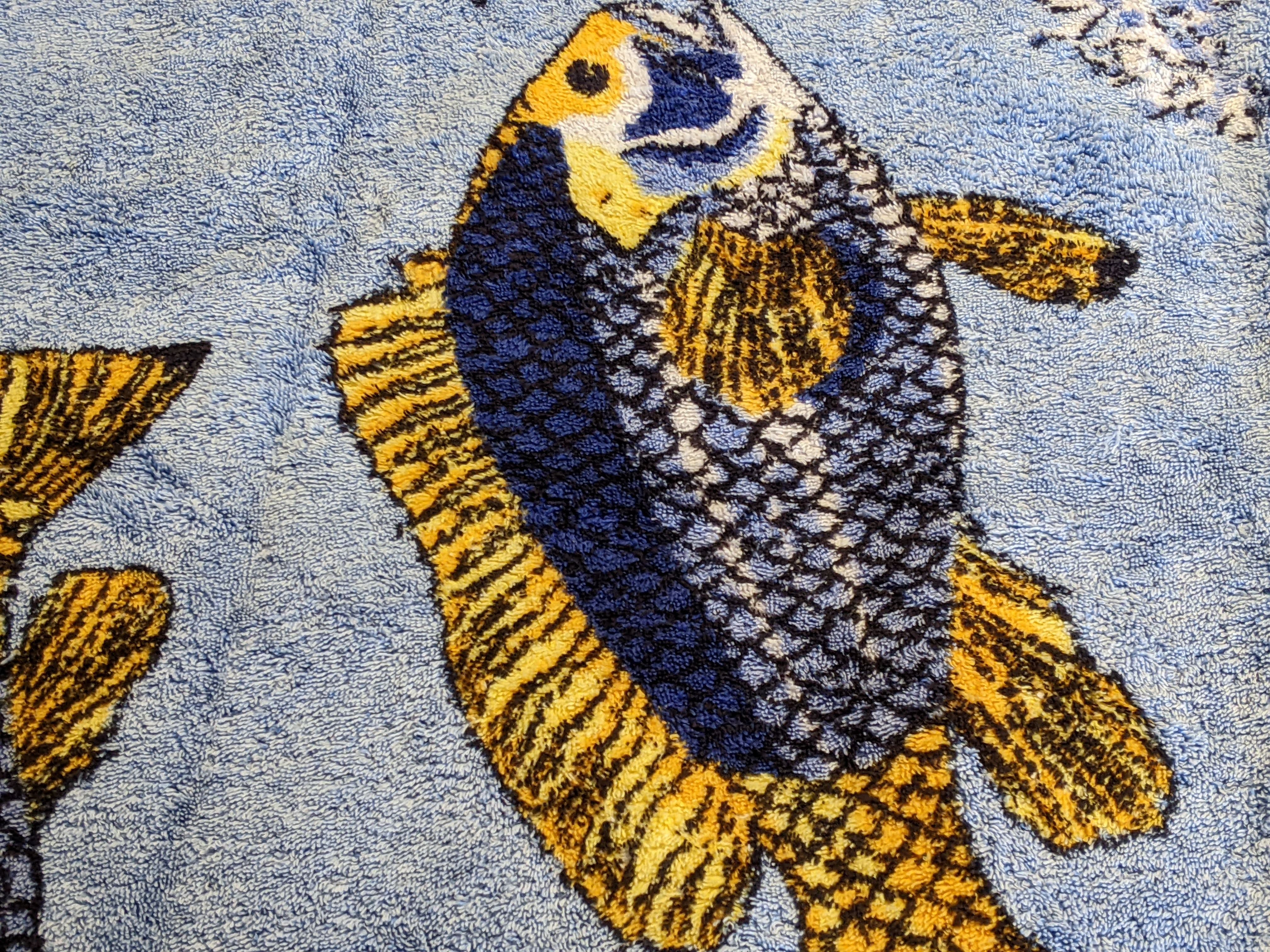 HERMES Bali Fishes Terry Beach Towel XXL 145 x 190 cm