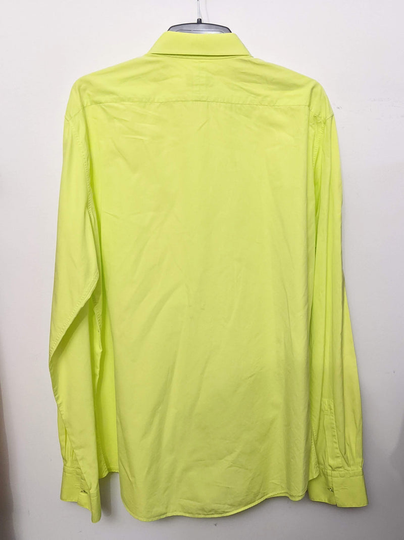 HERMES Neon Men's Long Sleeves Shirt, Sz44