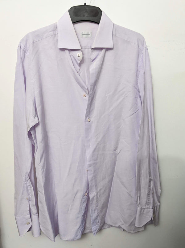 ERMENEGILDO ZEGNA Parme Men's Long Sleeves Shirt, Sz M Slim Fit