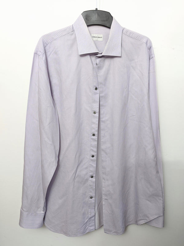 GIORGIO ARMANI Lined Cotton Men's Long Sleeves Shirt, Sz44