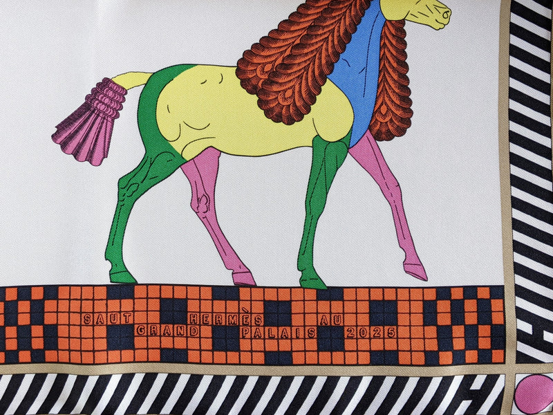 HERMES X GIANPAOLO PAGNI Special Issue Saut au Grand Palais 2025 Twill Silk Carre 90 x 90 cm