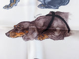 HERMES Les Bassets (Teckels, Dachshunds) by Xavier de Poret Vintage Silk 70 x 70 cm