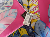 HERMES 2020 Plumes en Fete Twill Silk Scarf 90 x 90 cm