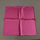 HERMES Men's Pochette Indian Pink PETITS MAILLONS Twill Pocket Square Scarf 45cm BNWT!