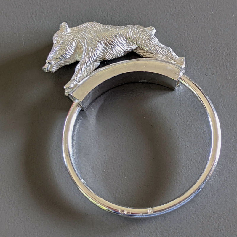 HERMES Vintage Wild Boar Key Ring, Rare!