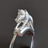 HERMES Vintage Wild Boar Key Ring, Rare!