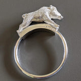 HERMES Vintage Wild Boar Key Ring, Rare!