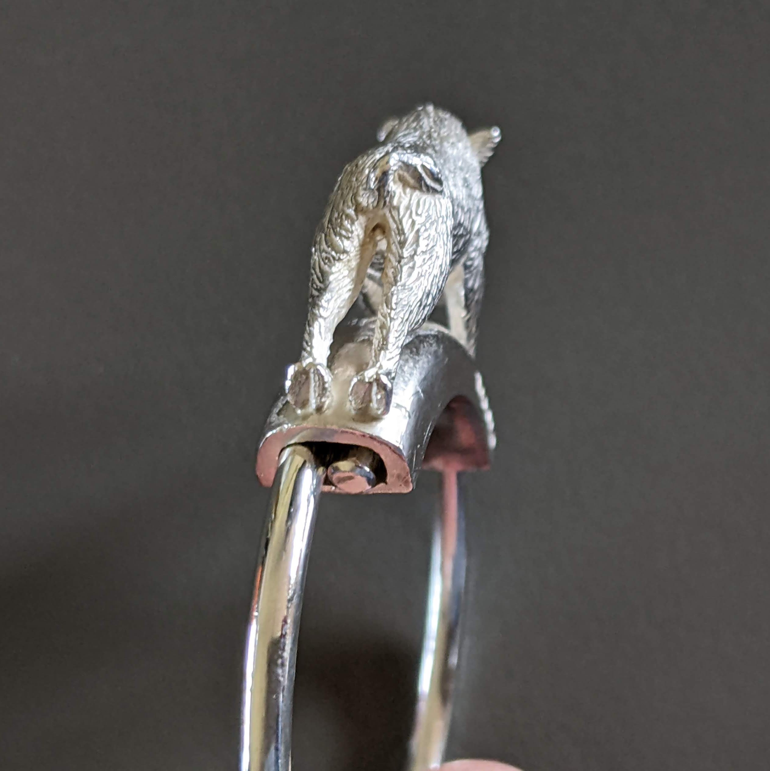 HERMES Vintage Wild Boar Key Ring, Rare!
