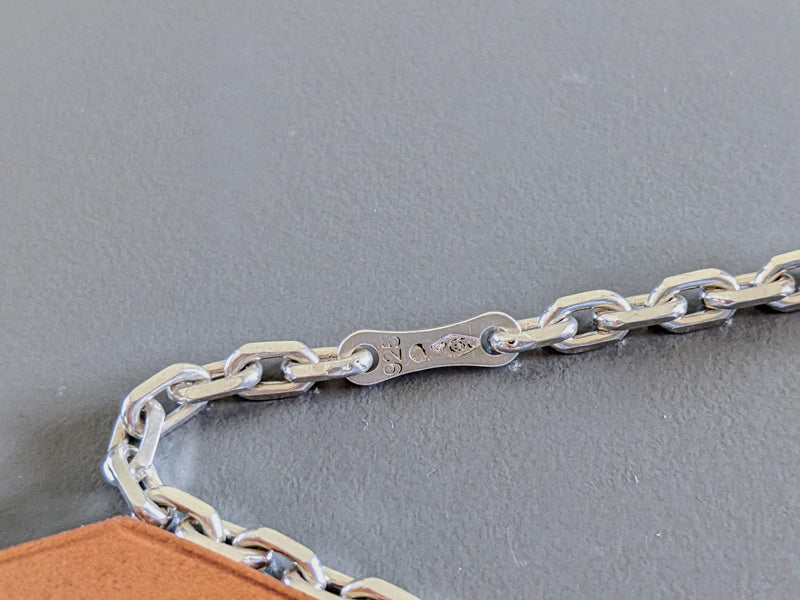HERMES  " Merci ! " Barenia Leather/Sterling Silver Keyring Porte-Clefs
