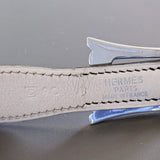 HERMES 1999 Women's Black/White Belt Touareg 24 mm in Size 75