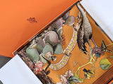 HERMES 1987 Faune et Flore du Texas Wildlife Twill Silk Scarf 90 x 90 cm, Box!