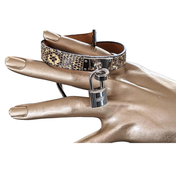 Hermes Silver and Palladium Mini Kelly Cadenas Key Ring Bag Pendant Charm