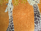 HERMES Vintage LES TROIS GRACES Girafes Terry Beach Towel 90 x 150 cm, Damaged!