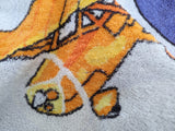 HERMES Vintage PLANES- AVIONS Terry Beach Towel XXL 150 x 220 cm