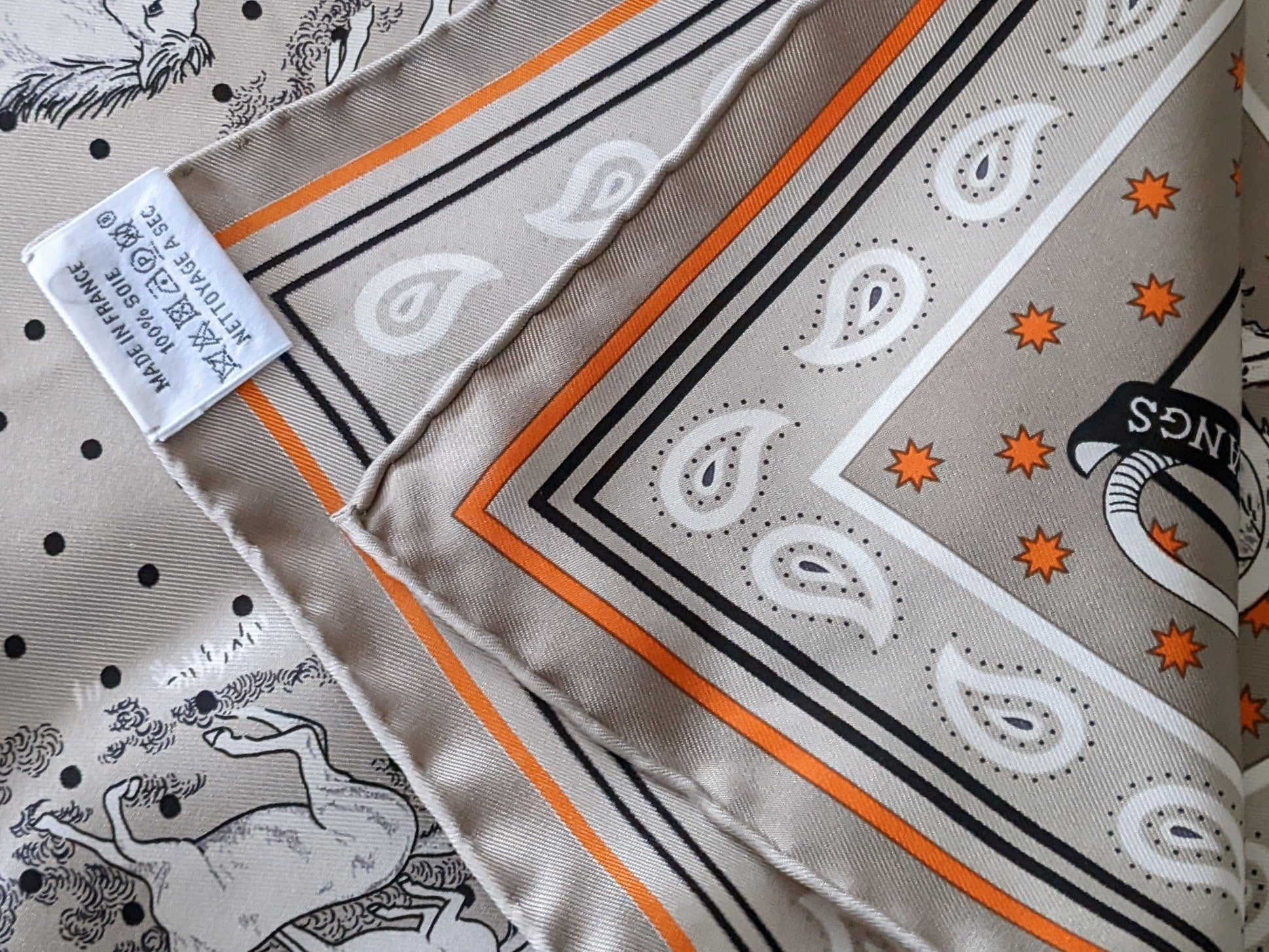 HERMES Les Mustangs Bandana 55 x 55 cm Robert Dallet  A20260225
