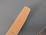 HERMES [161] 2000 Blanc/Naturel Buffle Skipper 101 / Chamonix Reversible Leather Strap Belt 32 mm Sz70 BNIB!