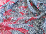 HERMES 2001 Ruby Red Tapis des Bois by Antoine de Jacquelot Cashmere Shawl 140 x 140 cm