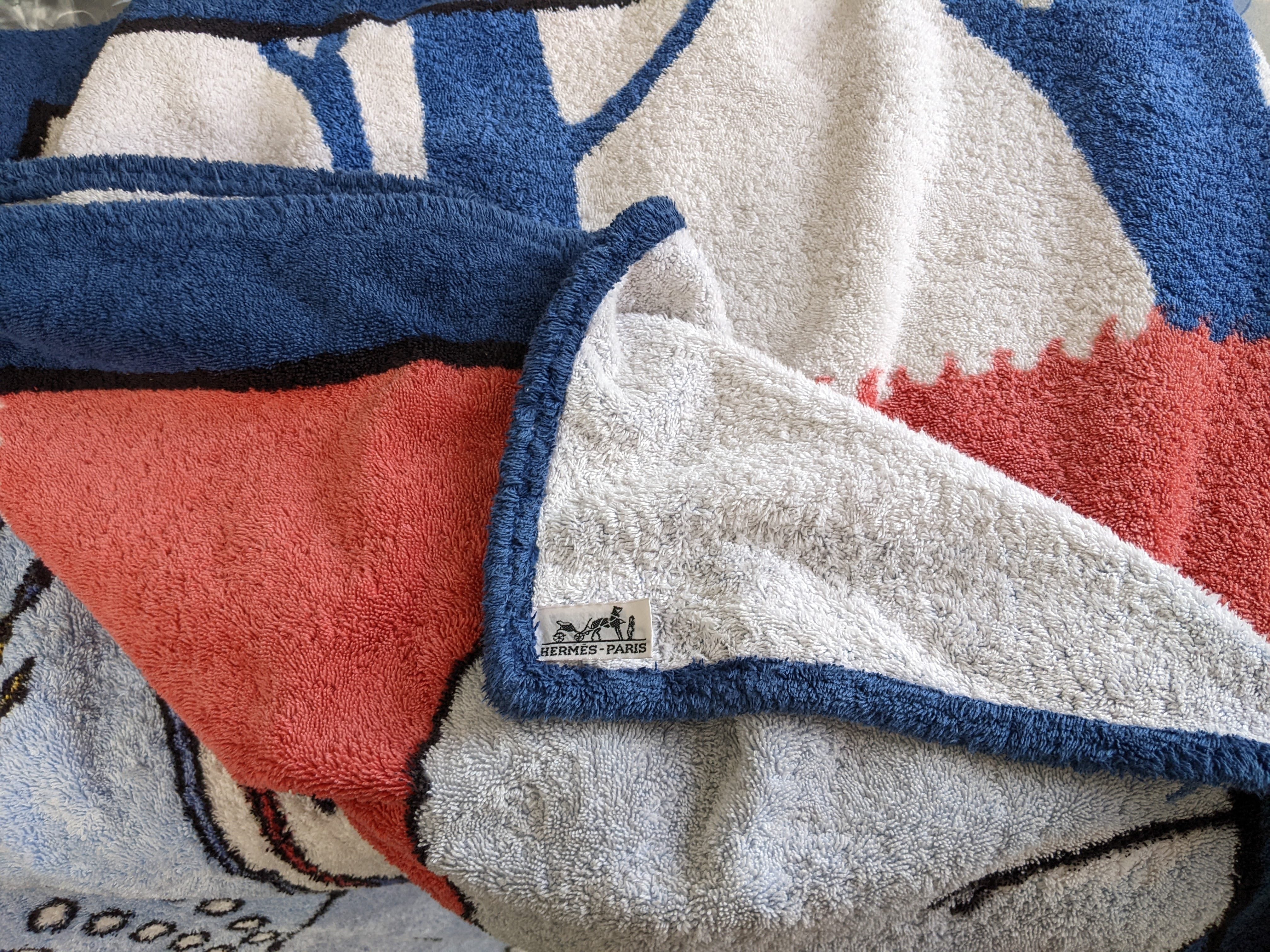 HERMES Lapins Rabbits Towel 90 x 150 cm