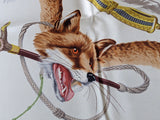HERMES Chasse au Renard Hugo Grygkar Scarf 90