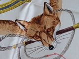 HERMES Chasse au Renard Hugo Grygkar Scarf 90