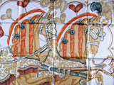 HERMES Harnais de Coeur Twill 90 Scarf 