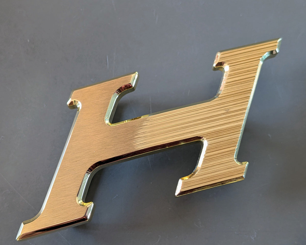 HERMES H Speed Belt Buckle 32 mm Permabrass Satin Finish Unworn