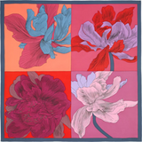 HERMES Etude Pour Une Iris Arc-En-Ciel Mousseline Silk Chiffon Shawl 140 Fuchsia Bleu Rose New in Box