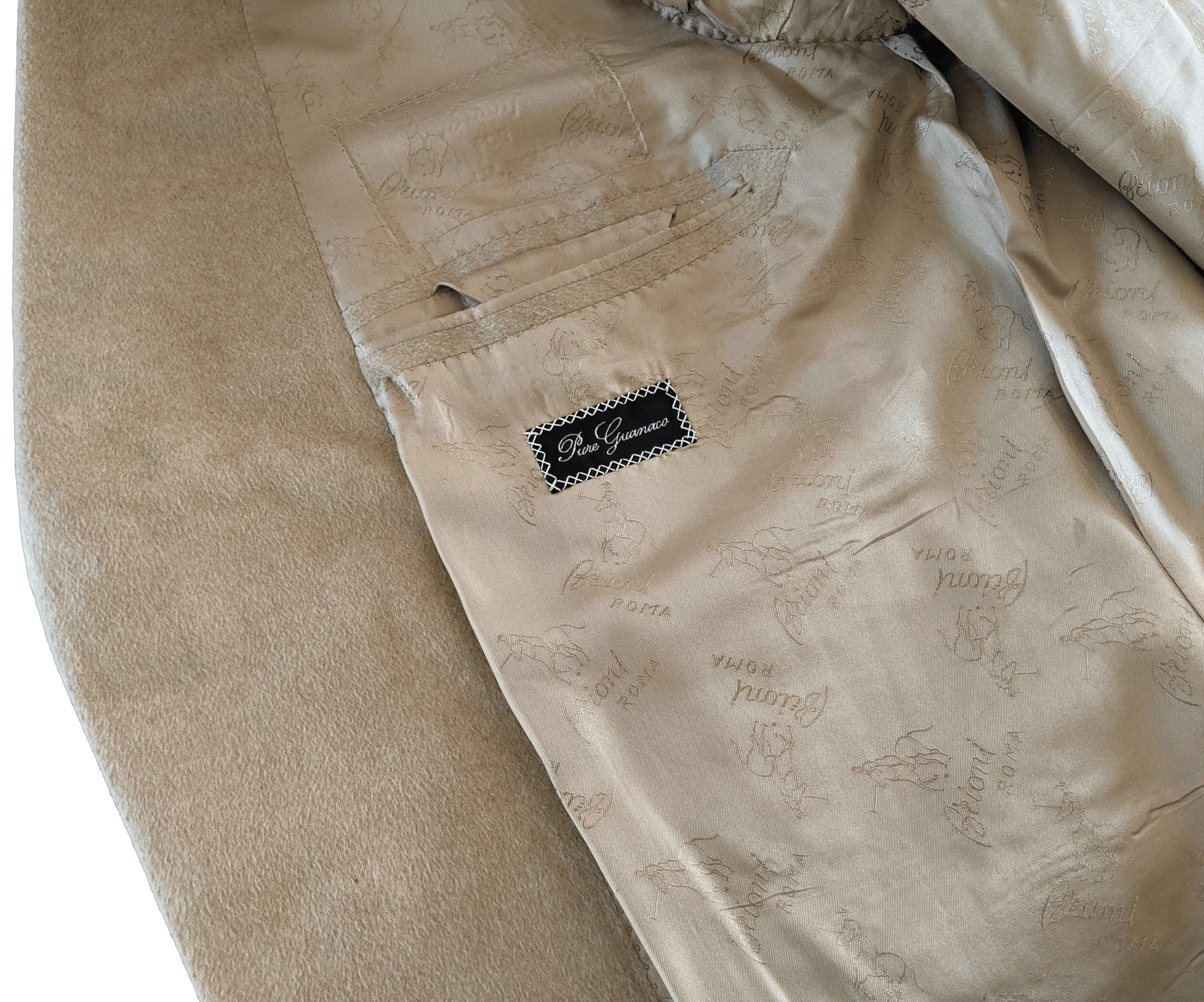 BRIONI ROMA PUR GUANACO Haute Couture Men's Coat Sz50