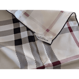 BURBERRY Beige Tartan Classic Silk Gavroche Pocket scarf 45 x 45 cm
