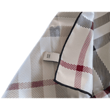 BURBERRY Beige Tartan Classic Silk Gavroche Pocket scarf 45 x 45 cm