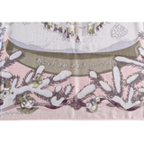 HERMES Noel au Faubourg 24 Pink Cashmere Scarf 90 – Collector Piece by Dimitri Rybaltchenko A20260218
