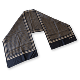 CELINE  Black/Gold/Silver Logo Twilll Silk Stole