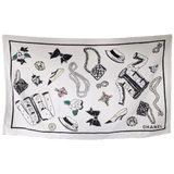 CHANEL 1994 Accessoiries y Karl Lagerfell Beach Towel  90 x 150 cm
