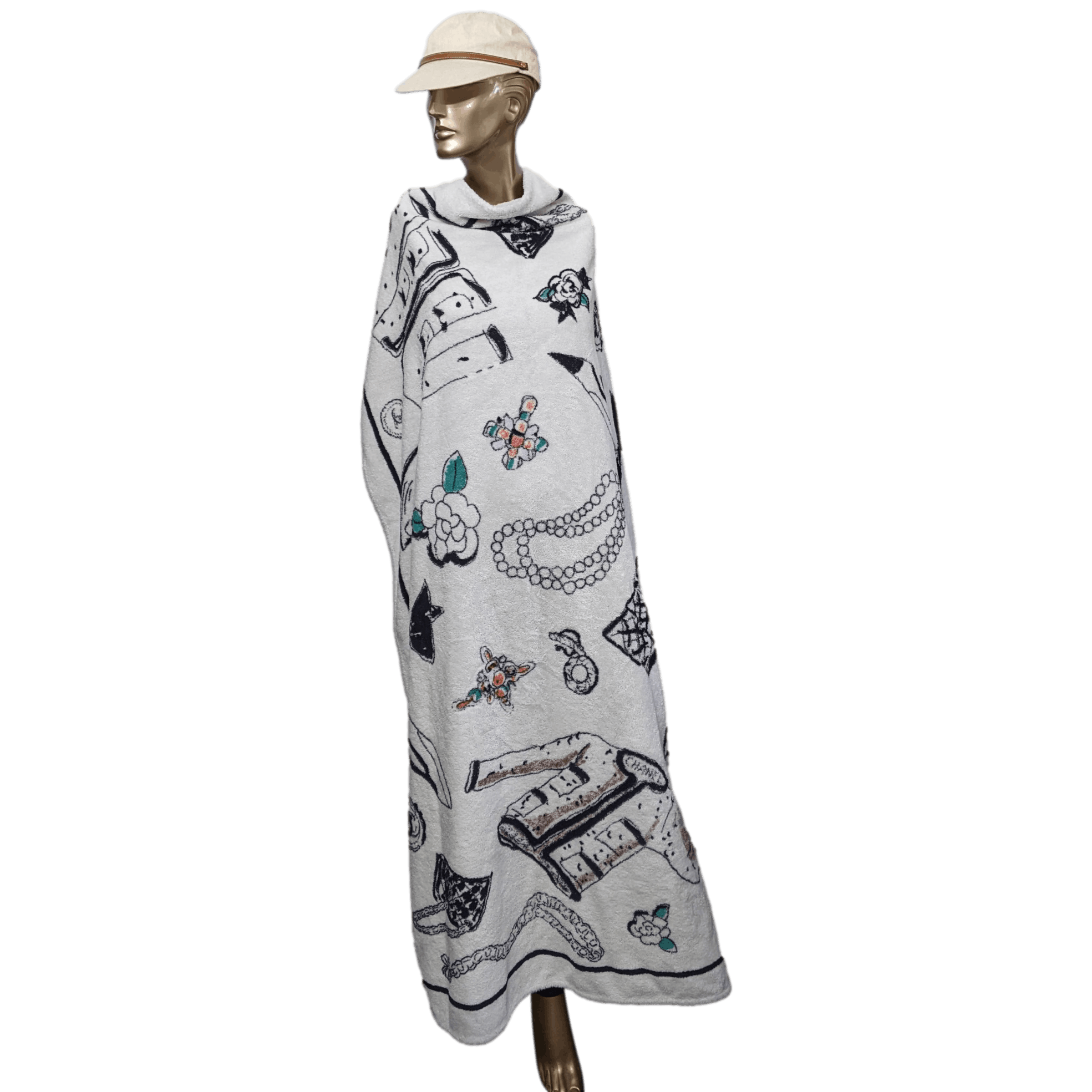 CHANEL 1994 Accessories Terry Cotton Beach Towel 100 x 190 cm 