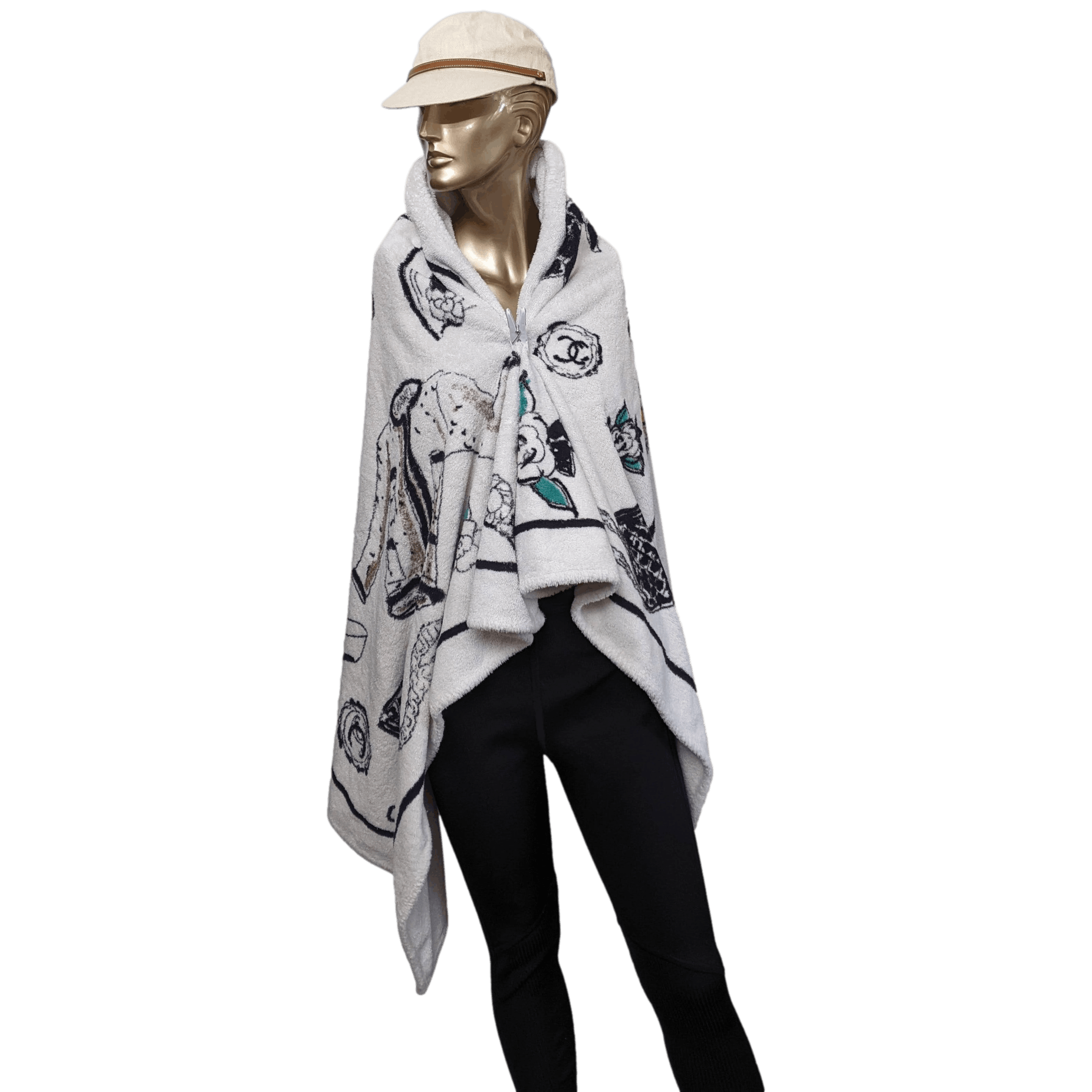 CHANEL 1994 Accessories Terry Cotton Beach Towel 100 x 190 cm 