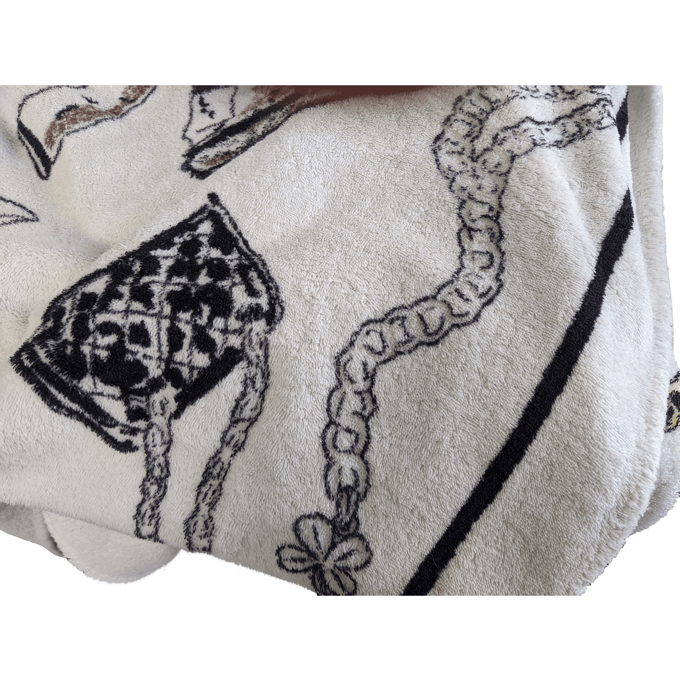 CHANEL 1994 Accessories Terry Cotton Beach Towel 100 x 190 cm 