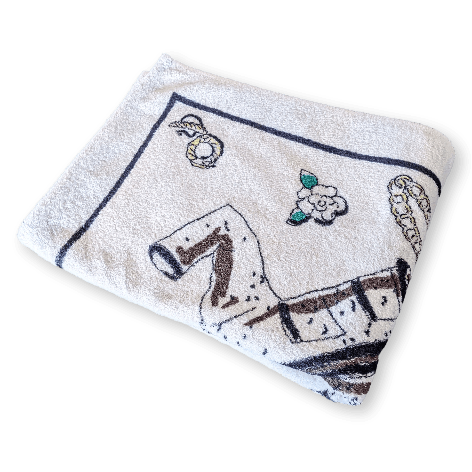 CHANEL 1994 Accessoiries y Karl Lagerfell Beach Towel  90 x 150 cm