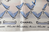 CHANEL 2009 Limited Edt 1000 Ex. Musee Maillol VANITIES Skull by Karl Lagerfeld Silk Scarf 90x 90 cm