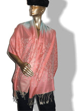 Chanel Pink Turquoise Ficelle Monogram Silk/Wool Huge Stole with Tassels, NIB! - poupishop