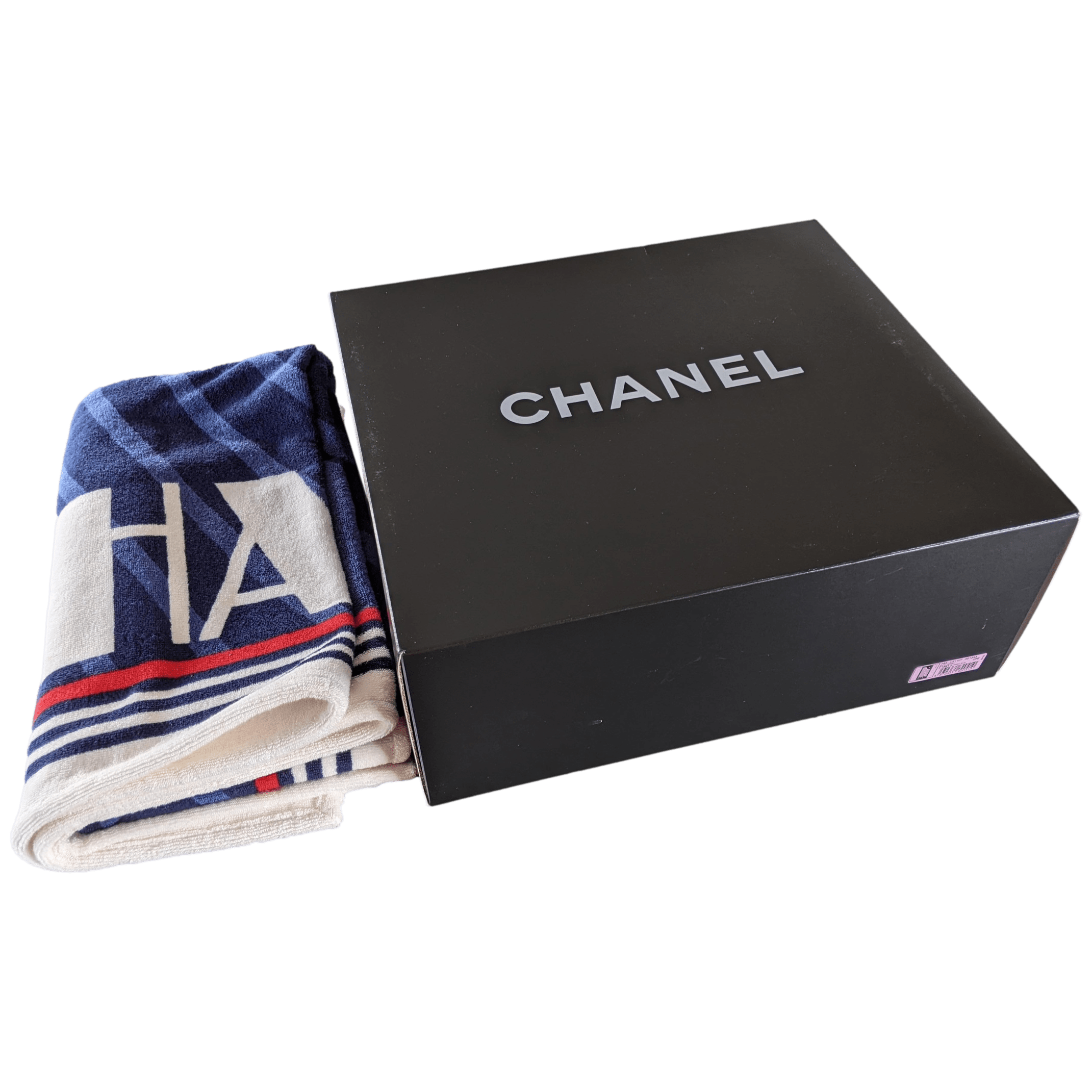 CHANEL Baigneuses Vintage Terry Cotton Beach Towel 100 x 175 cm