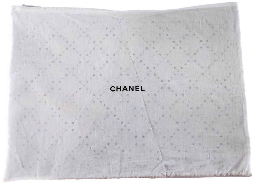 CHANEL White Perforated Zipped Dust Bag