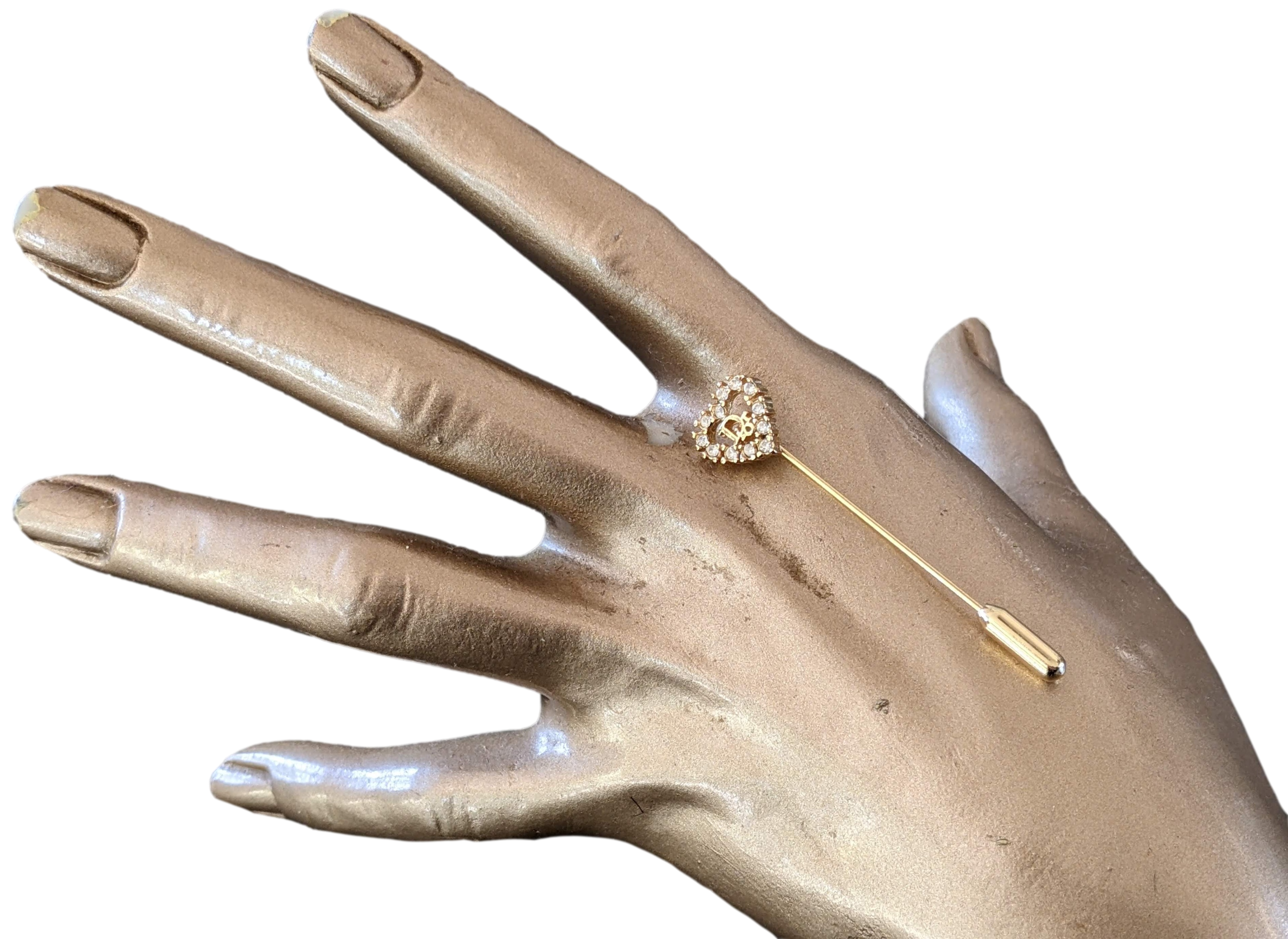 CHRISTIAN DIOR COEUR Pin Brooch