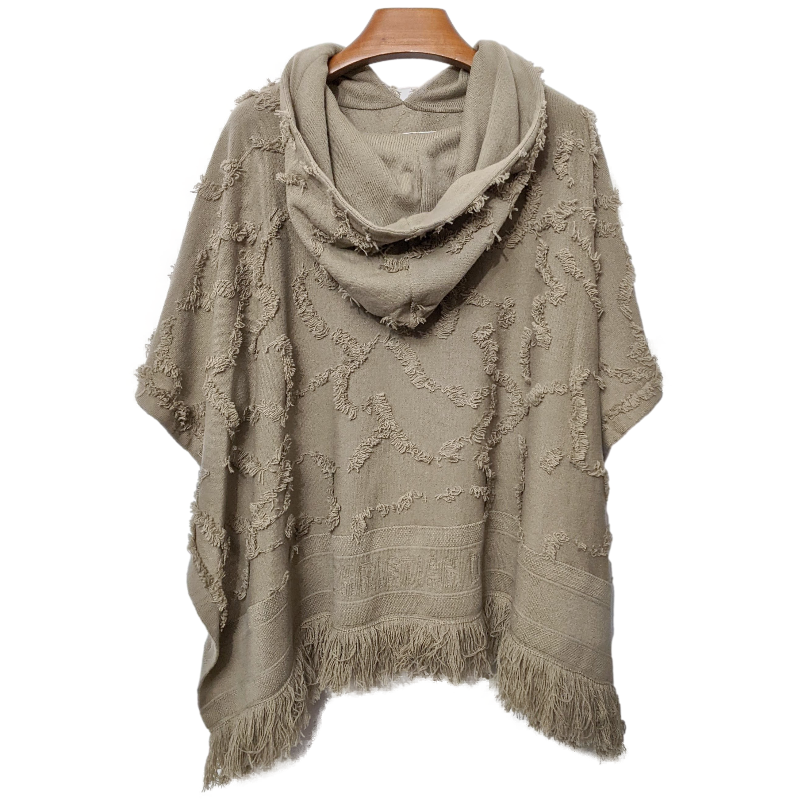 CHRISTIAN DIOR PONCHO 99% Fringed Cashmere SzS
