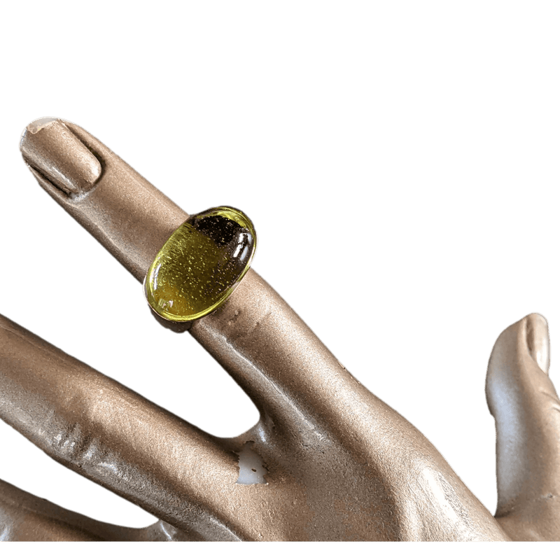 DAUM 2012 Vermeil and Cristal Ring Sz51