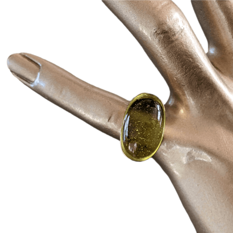 DAUM 2012 Vermeil and Cristal Ring Sz51